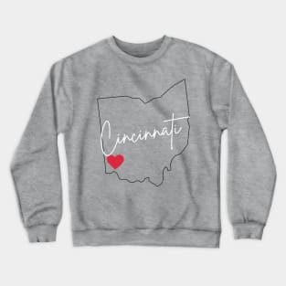 I Love Cincinnati Crewneck Sweatshirt